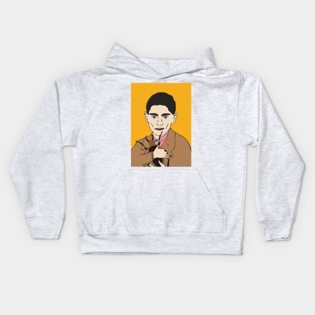 Franz Kafka Kids Hoodie by grekhov